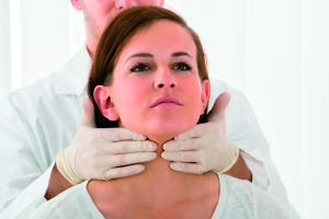 Woman Getting Thyroid Gland Control